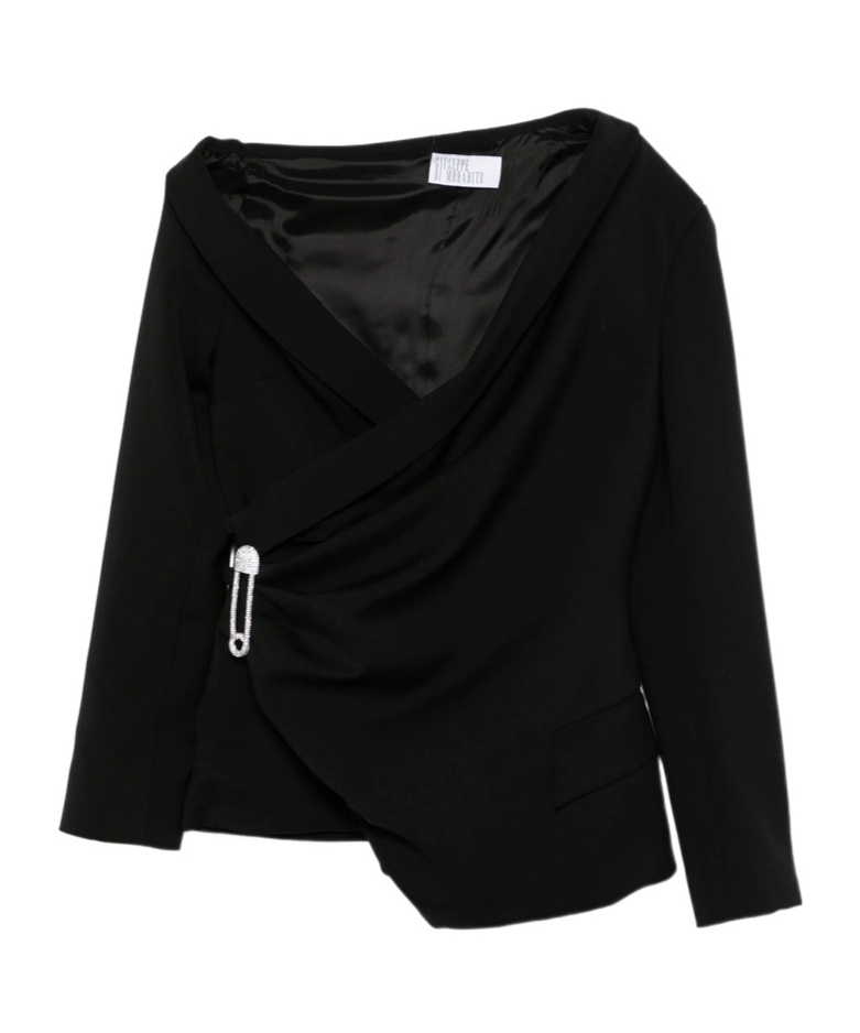 Giuseppe Di Morabito Cropped Casual Jacket In Black