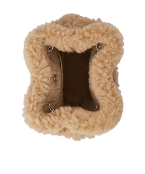 Roger Vivier Tres Vivier Backpack In Suede And Shearling In Brown