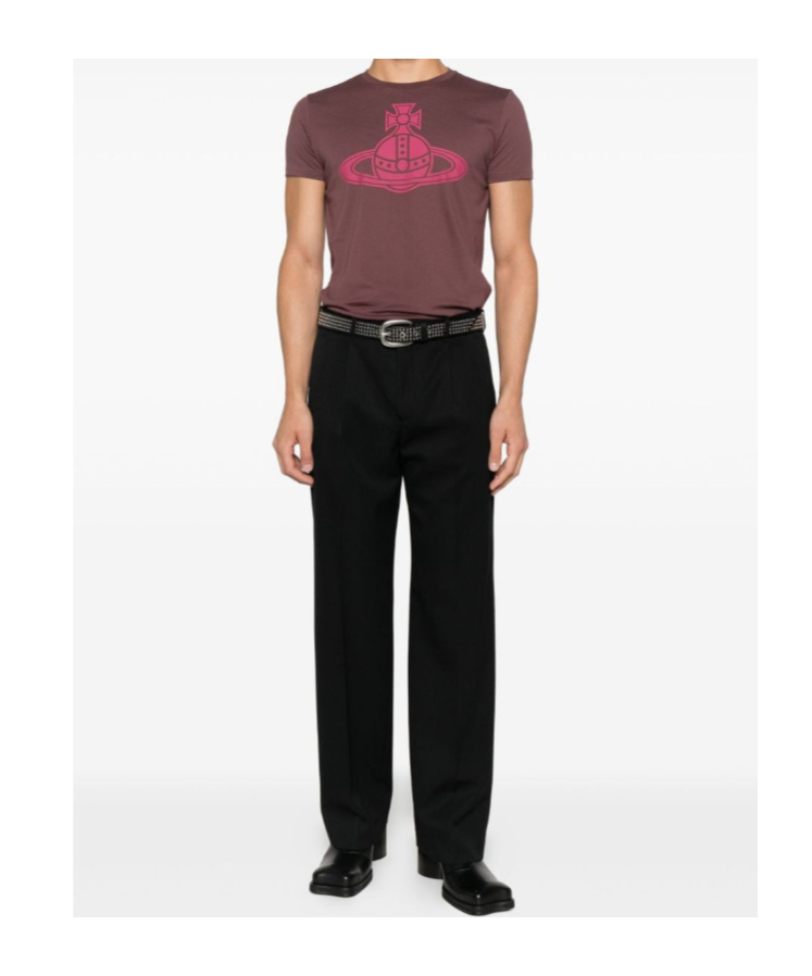 Vivienne Westwood Graphic Orb Print Short Sleeve T-shirt In Red