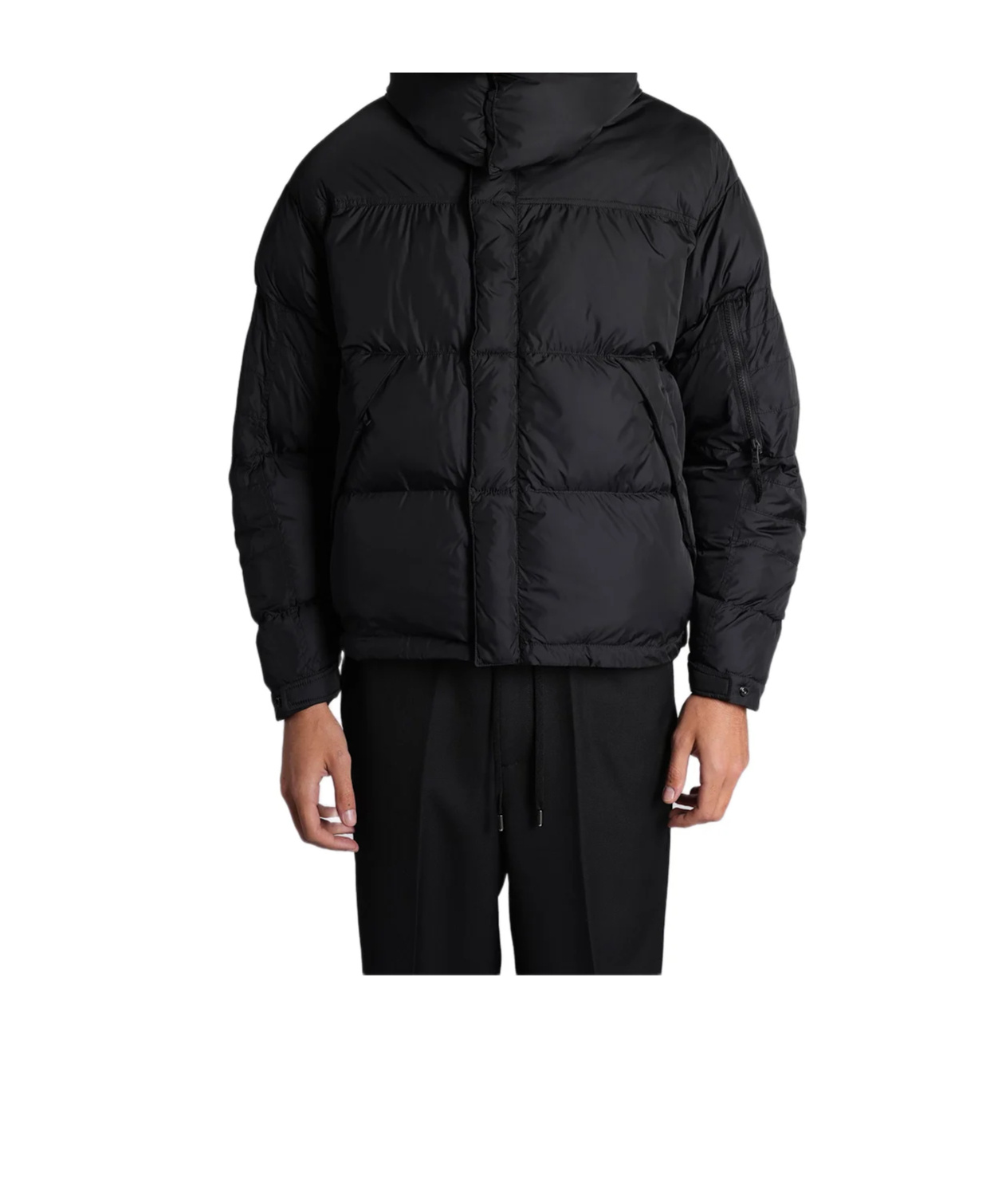 Aspesi Zipped Hooded Puffer Jacket In Black