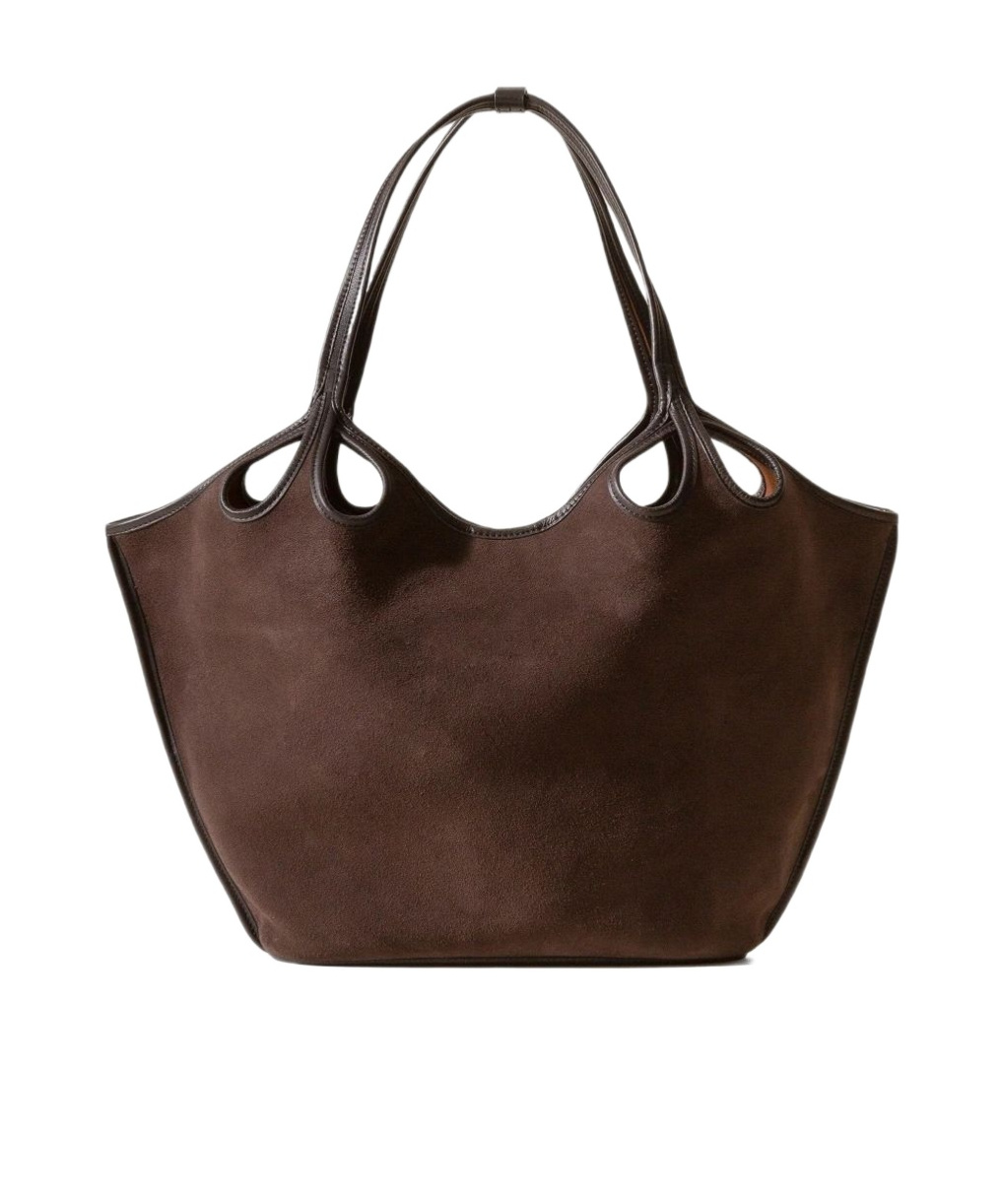 Hereu Women Escala Escala Borsa Shopping In Brown