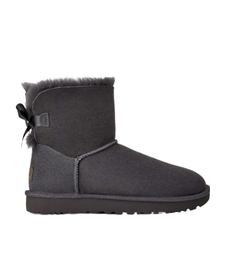 Ugg Mini Bailey Bow Ii Shearling Fur Boots In Black
