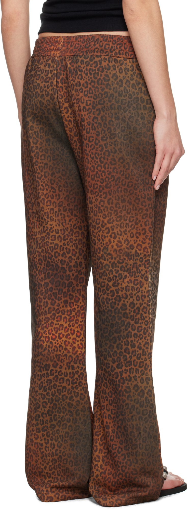 Praying Cheetah Studded Terry Sweatpants In Multi-color