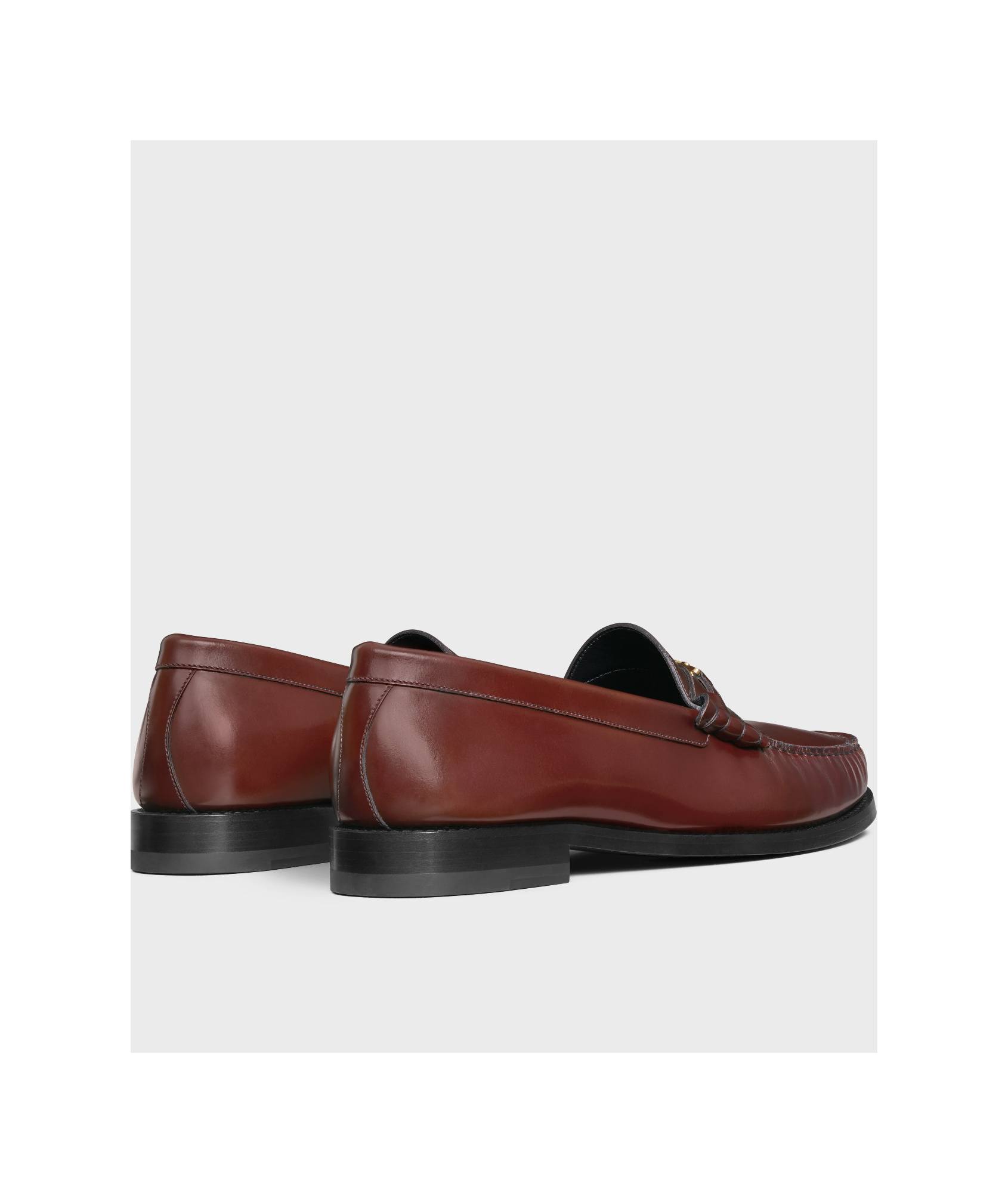 Celine Luco Triomphe Loafer Shoes In Brown
