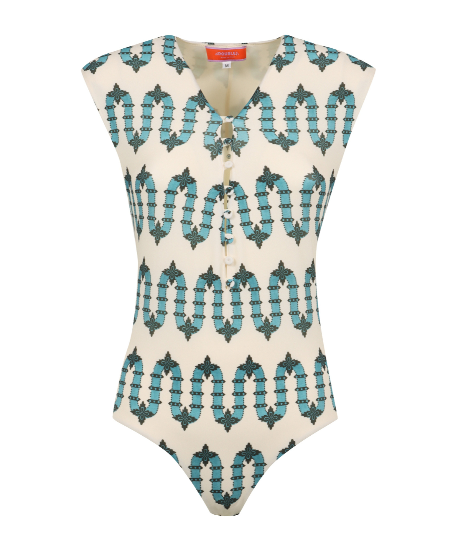 La Doublej Patterned Bodysuit In Multi