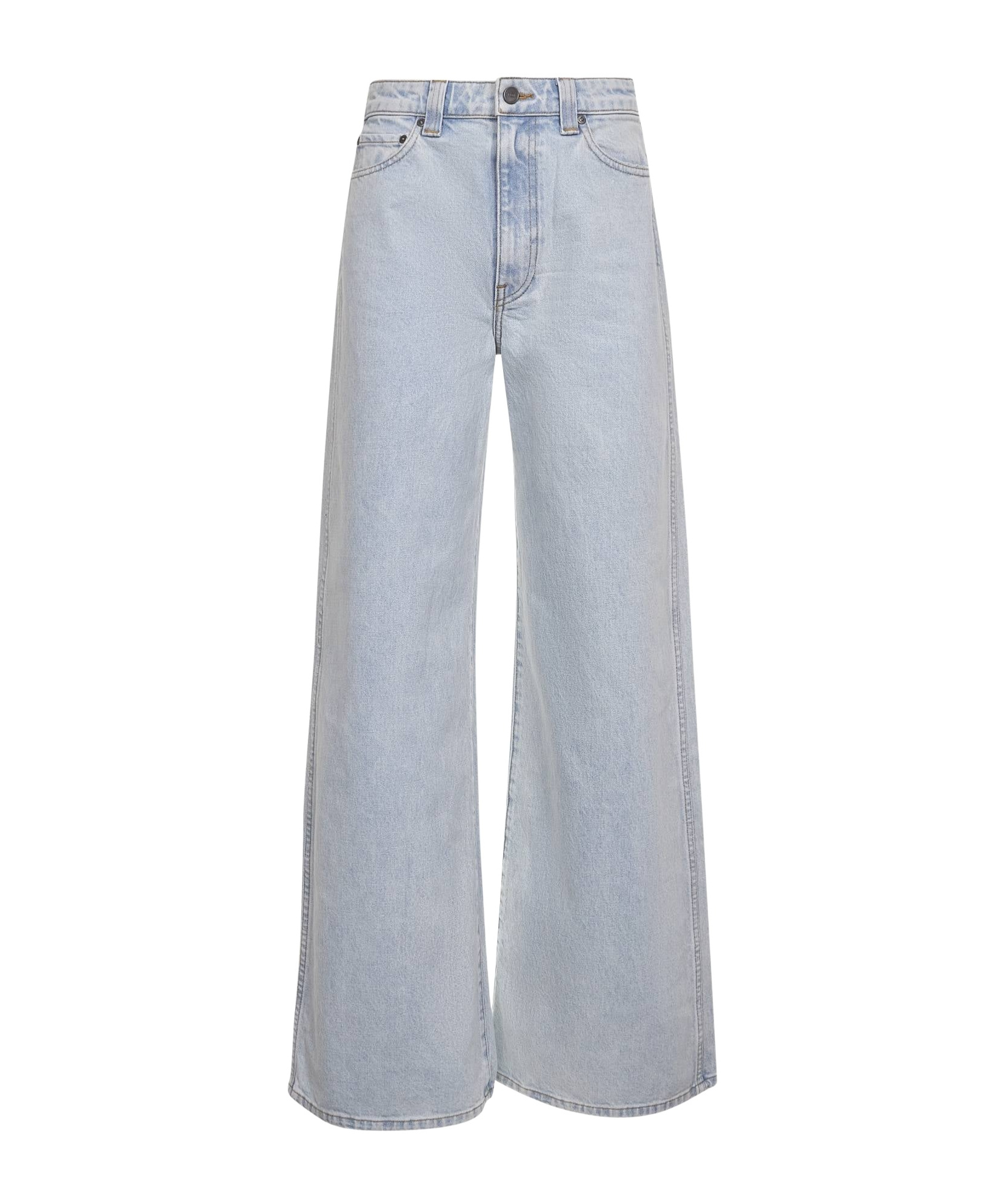 Khaite Belt Loop Denim Trousers In Gray