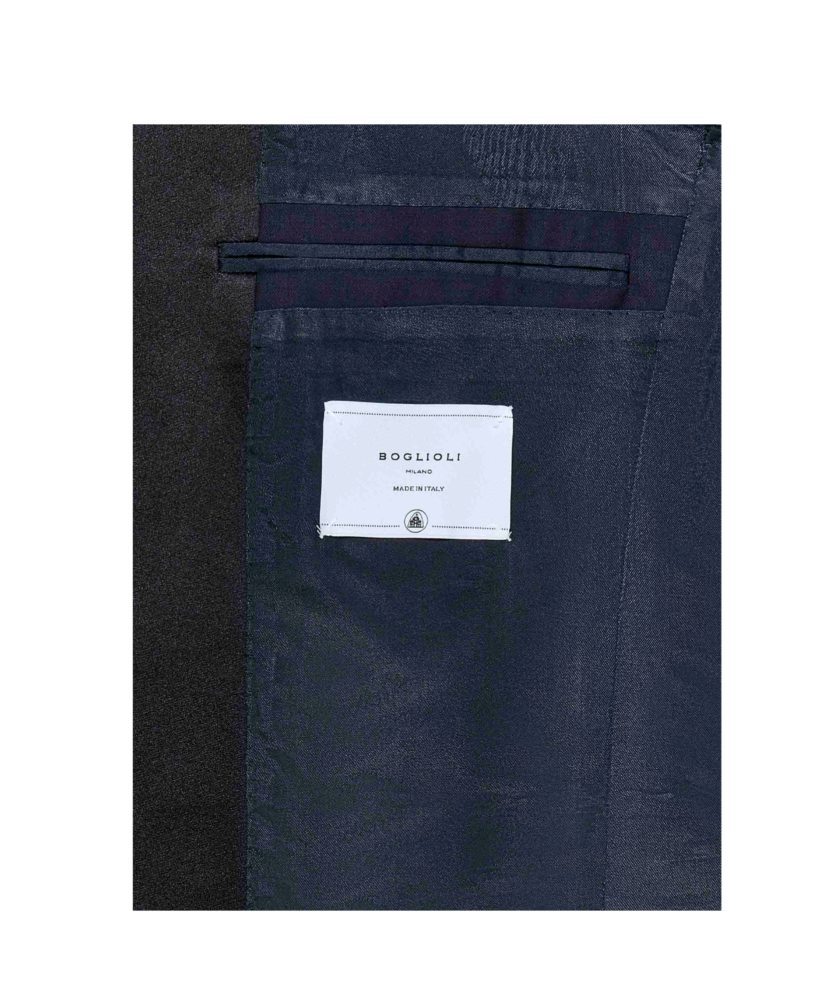 Boglioli Long-sleeved Suit Coat And Trouser Set In Black