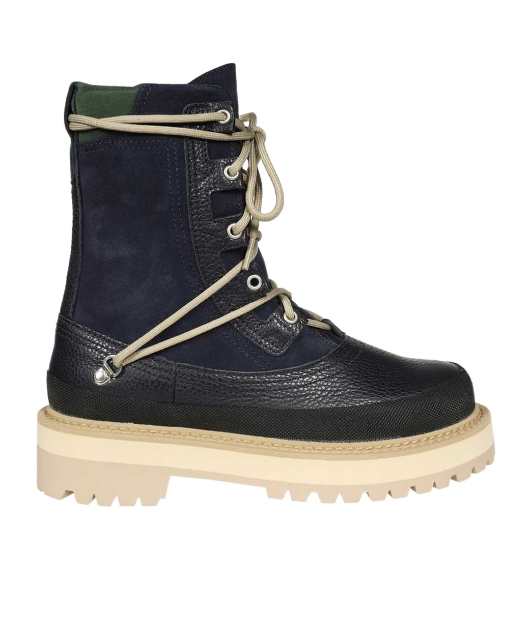 Reese Cooper Leather Lace-up Boots In Black