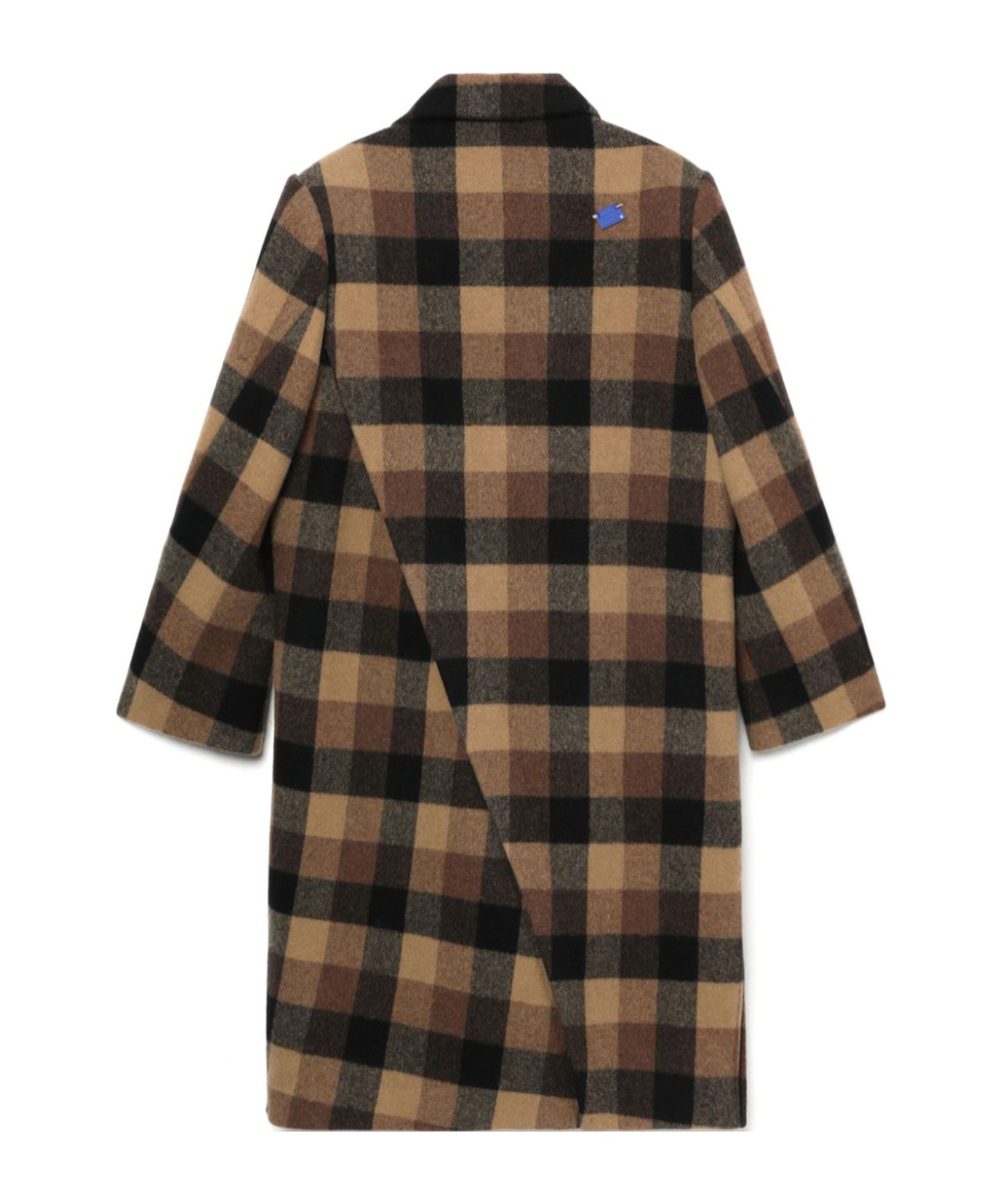Ader Error Plaid Coat In Black