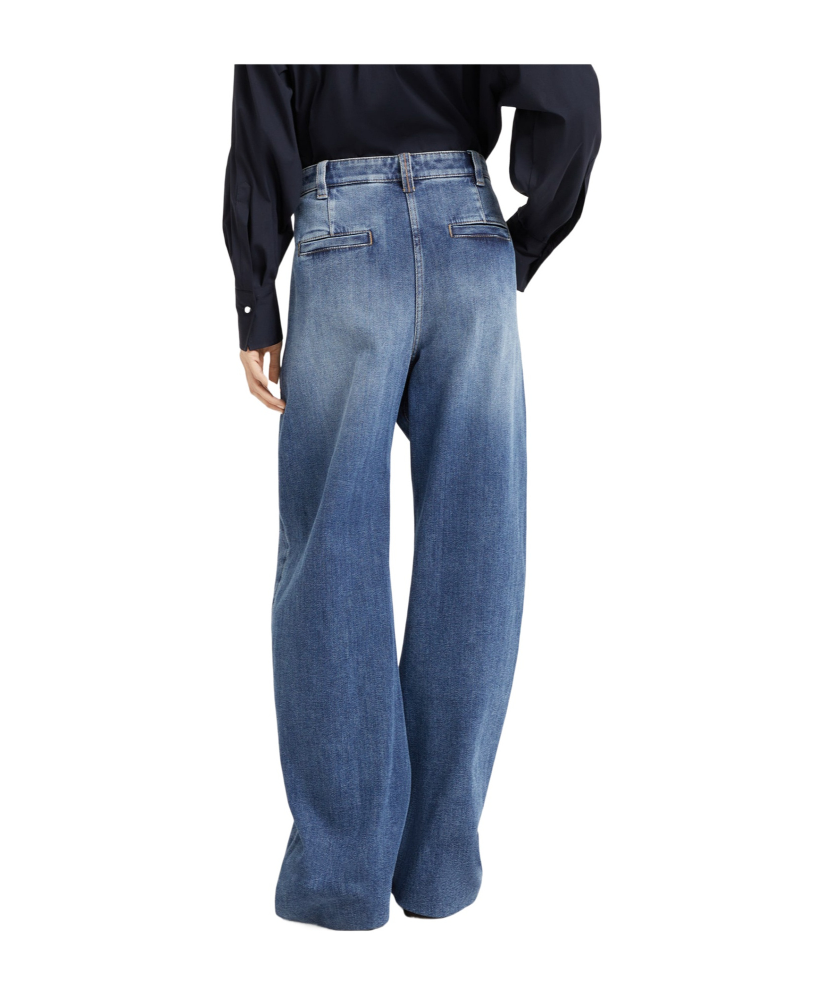 Brunello Cucinelli Wide-leg Jeans In Blue