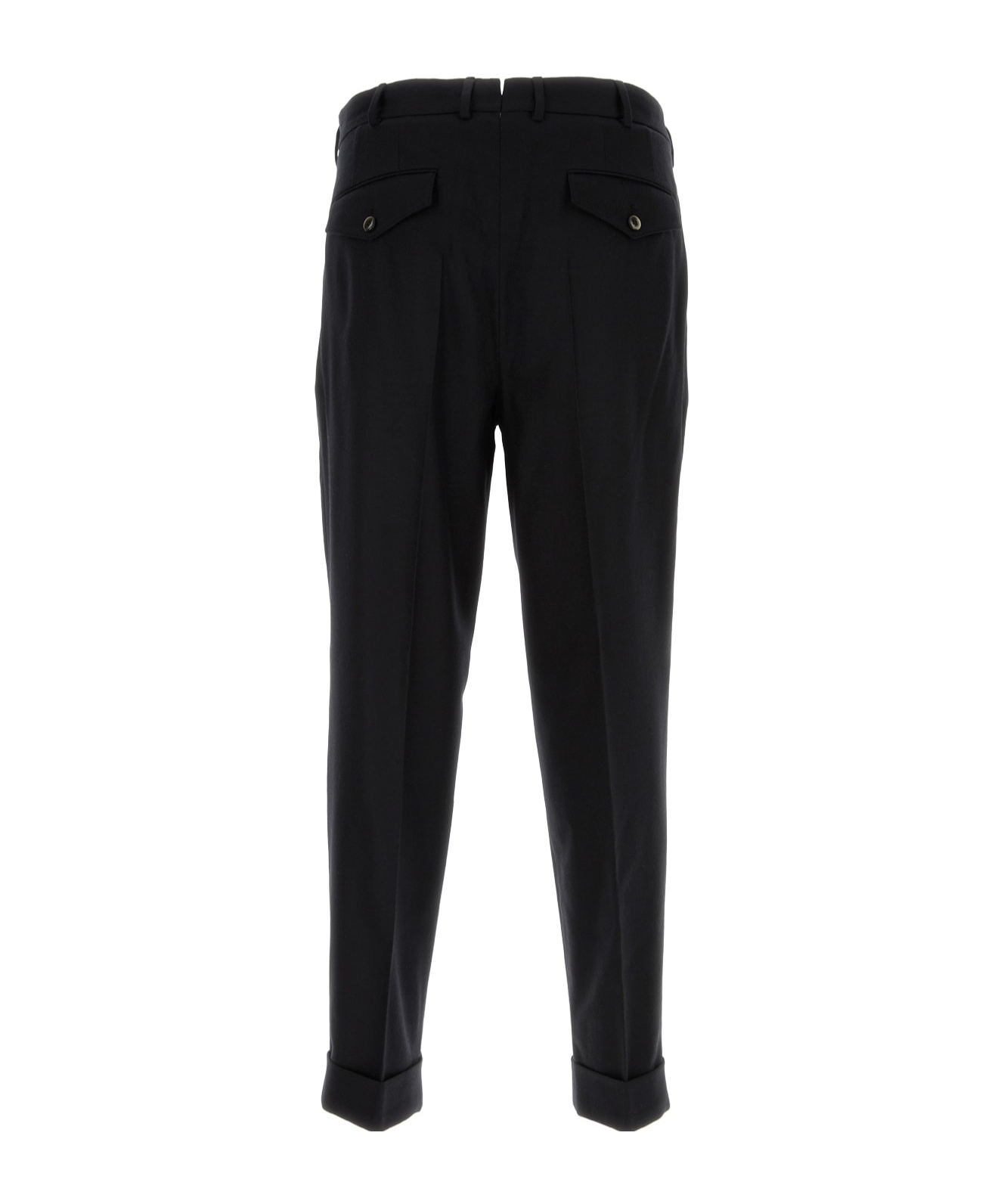 Pt Torino Pressed Crease Tailored Trousers In Black
