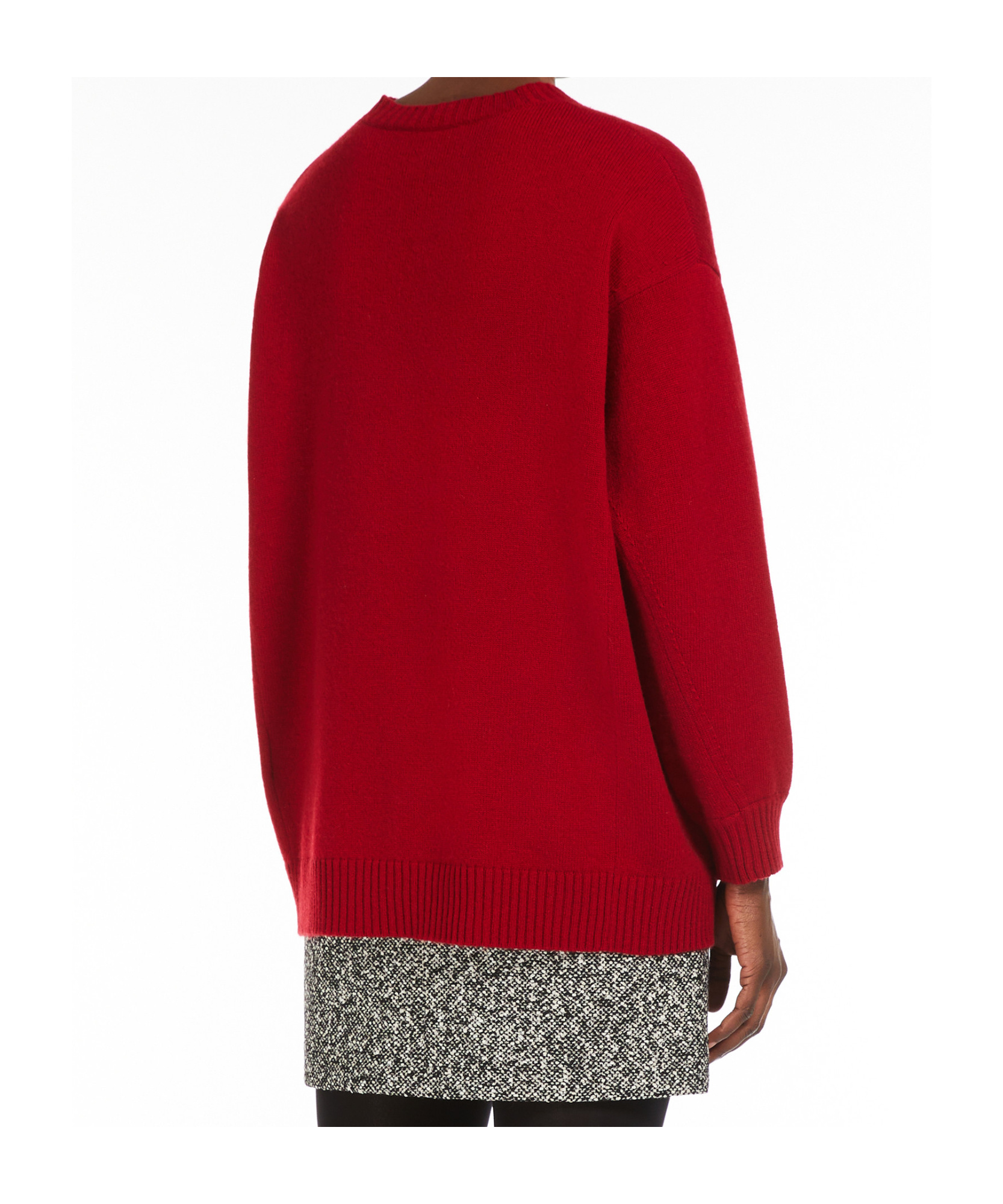 Max Mara Extra Large Wool And Cashmere Pullover In Red