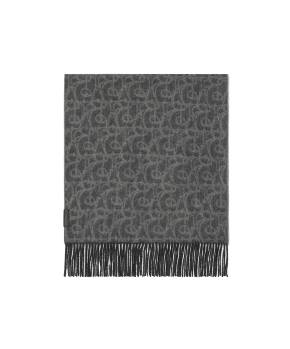 Burberry B Charm Sashmere Scarf In Black