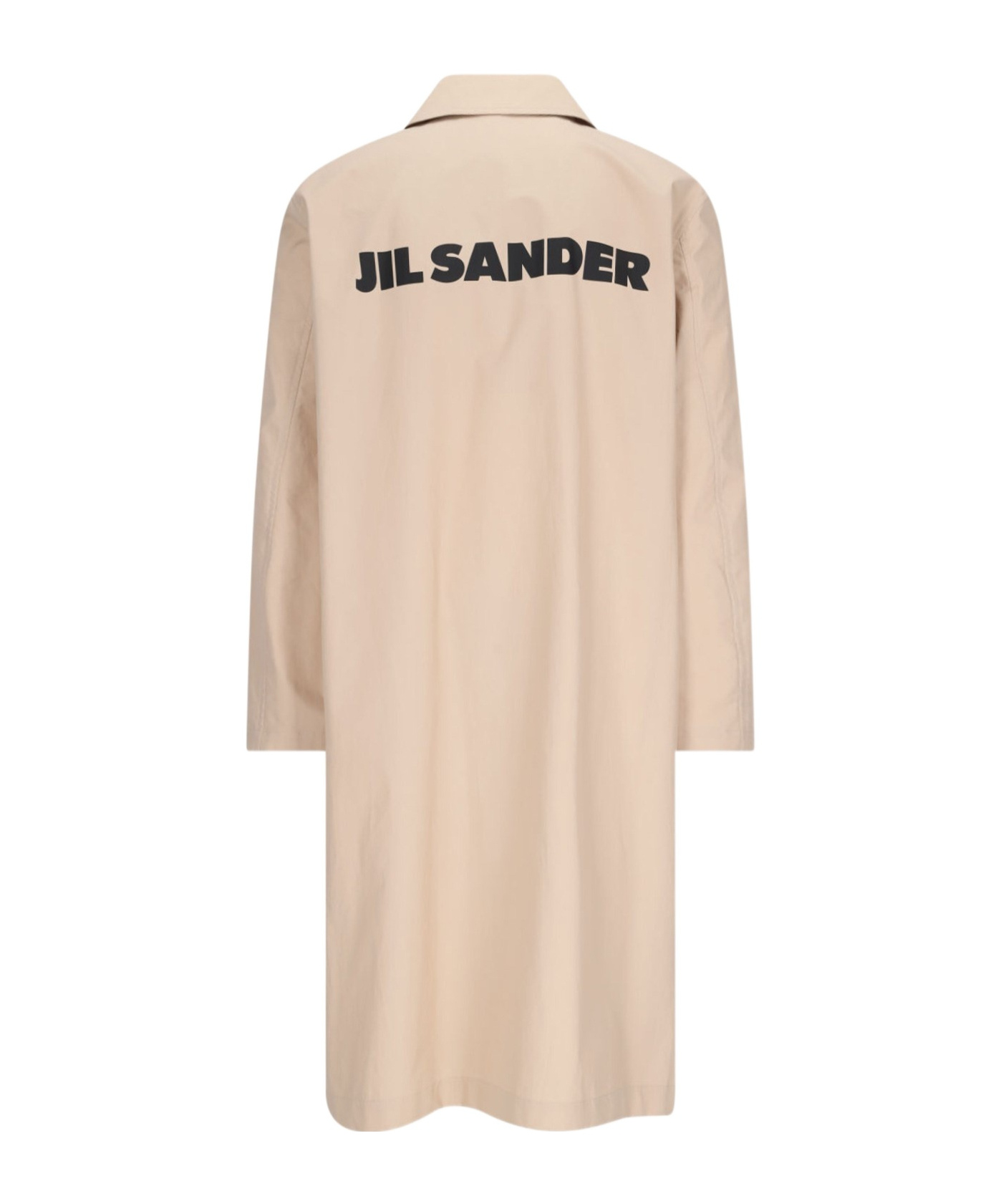 Jil Sander Logo-print Coat In Nude
