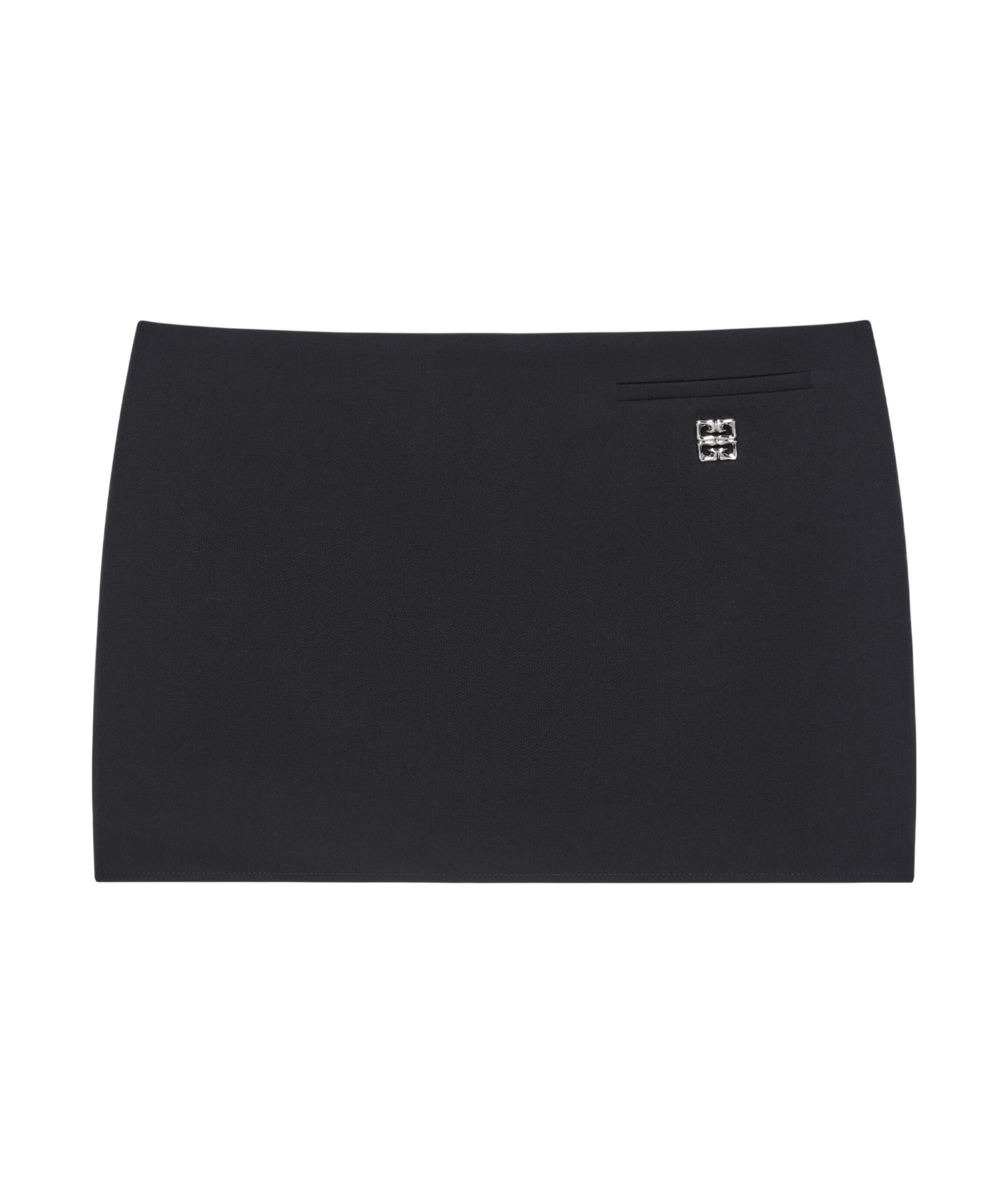 Givenchy 4g-plaque Wool Miniskirt In Black