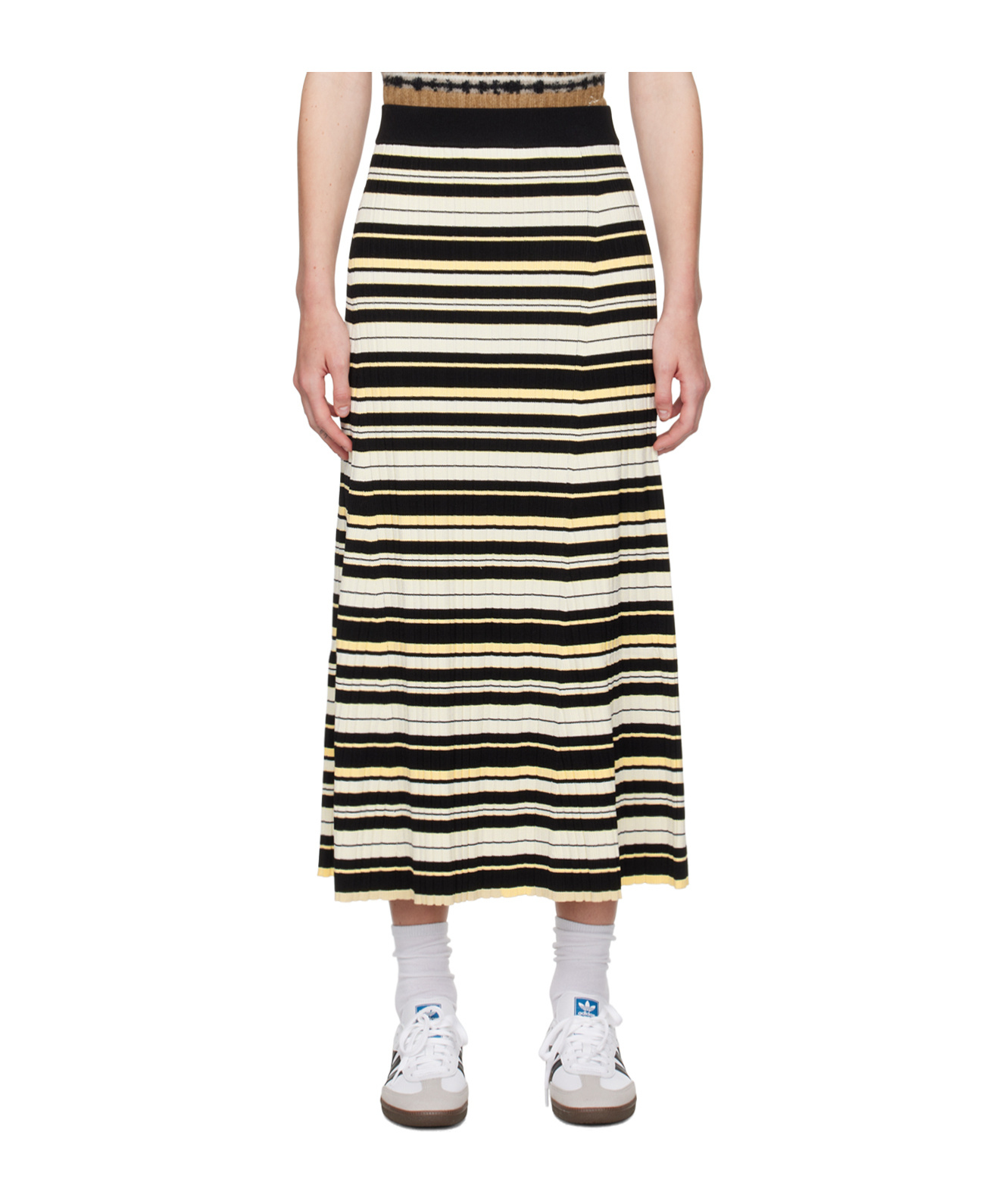 Ganni Womens Future Recycled Viscose-blend Maxi Skirt In Multicolor