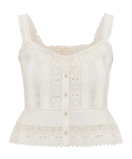 Loveshackfancy Cotton Top In White