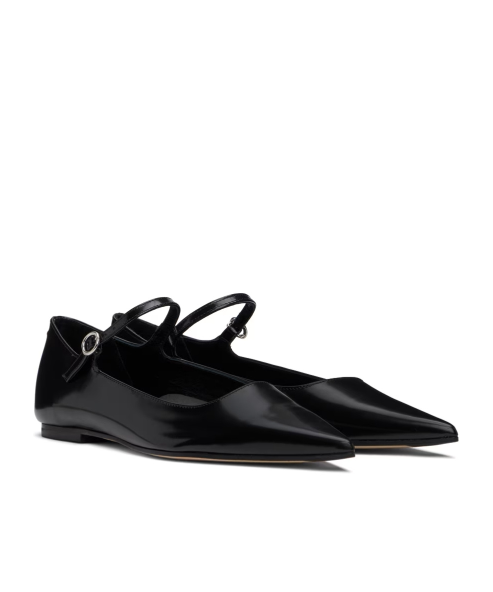 Shop Aeyde Cleo Ballet Flats In Black