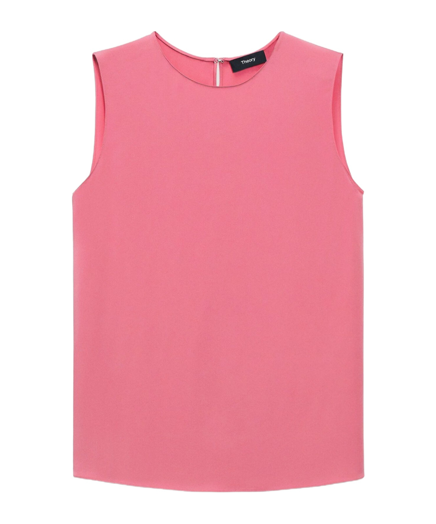 Theory Shell Top In Silk Georgette In Pink