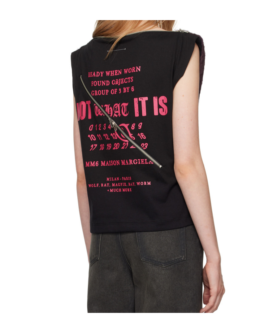 Mm6 Maison Margiela Zipper Blouse In Black