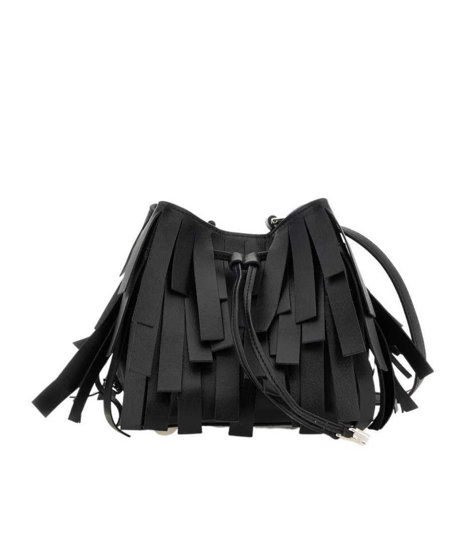 Hogan H01r Hocket Mini Frange Shopping Bag In Black