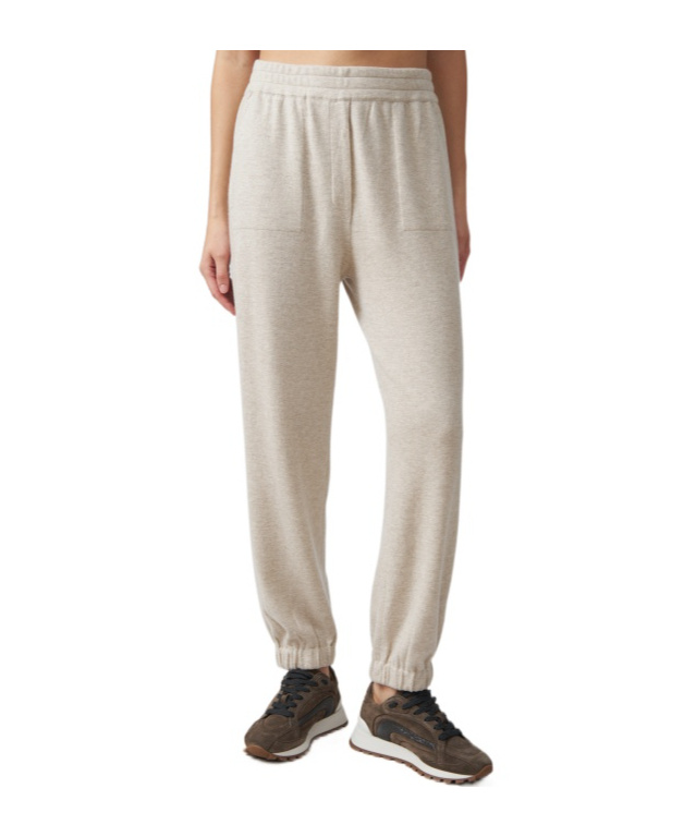 Brunello Cucinelli Cashmere Track Pants In Nude