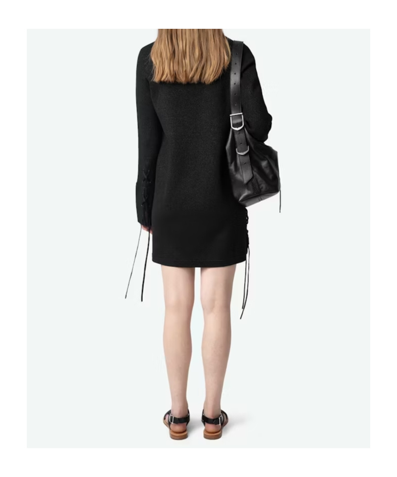 Shop Zadig & Voltaire Metallic-thread Mini Dress