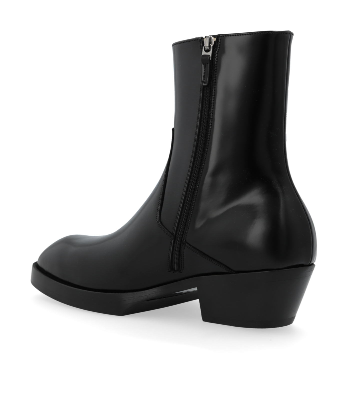 Bottega Veneta Dalton Leather Ankle Boots In Black