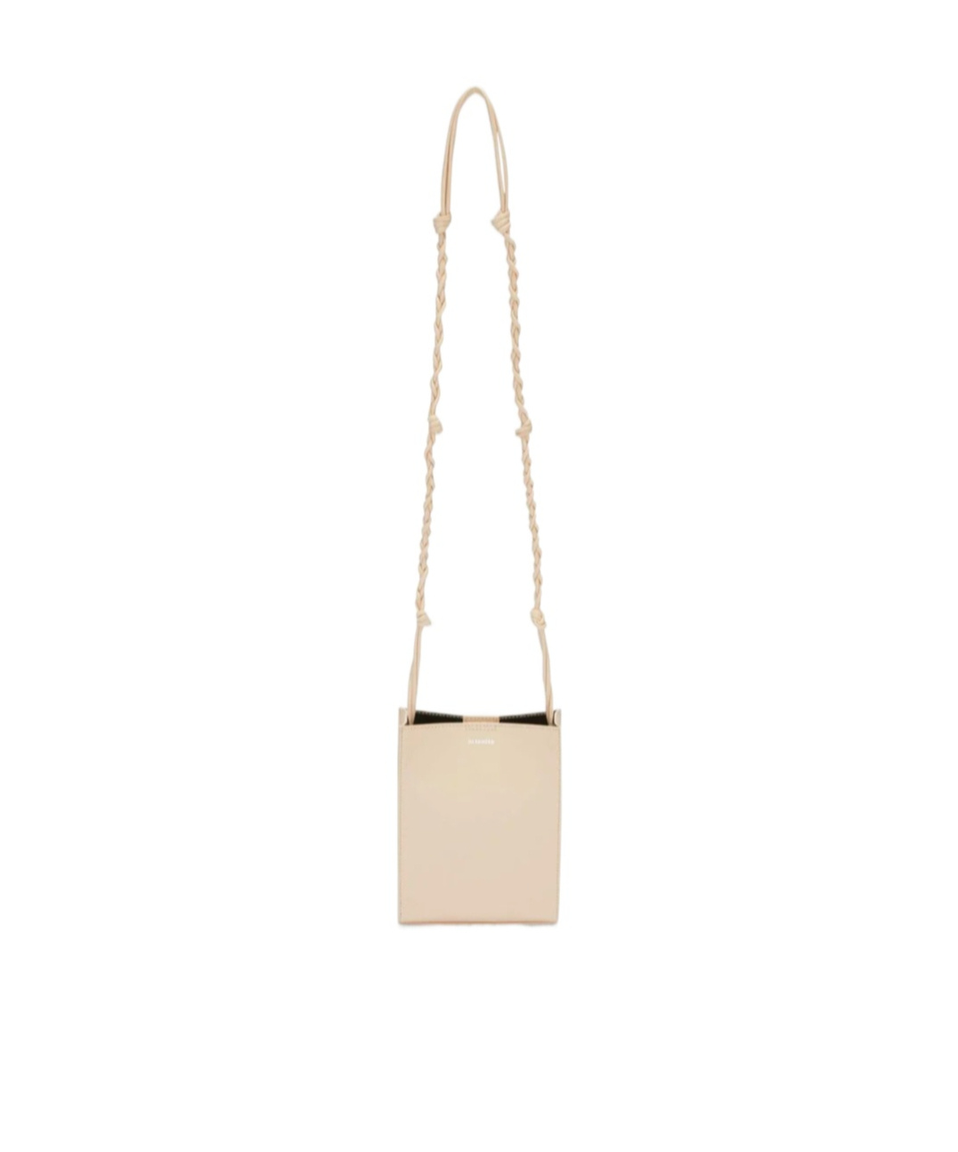 Jil Sander Logo-print Leather Crossbody Bag In Nude