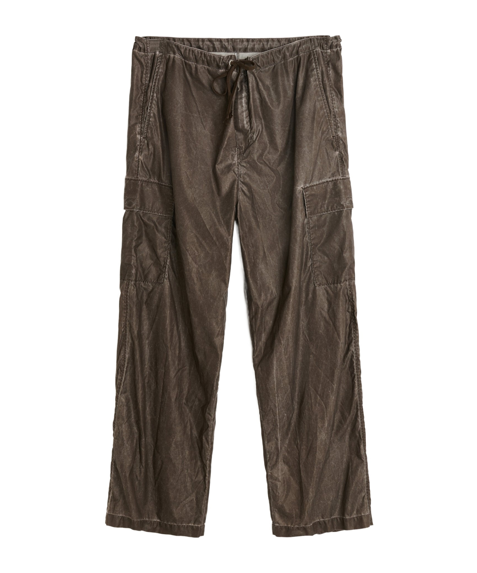 Our Legacy Washed Straight Fit Drawstring Pants In Brown