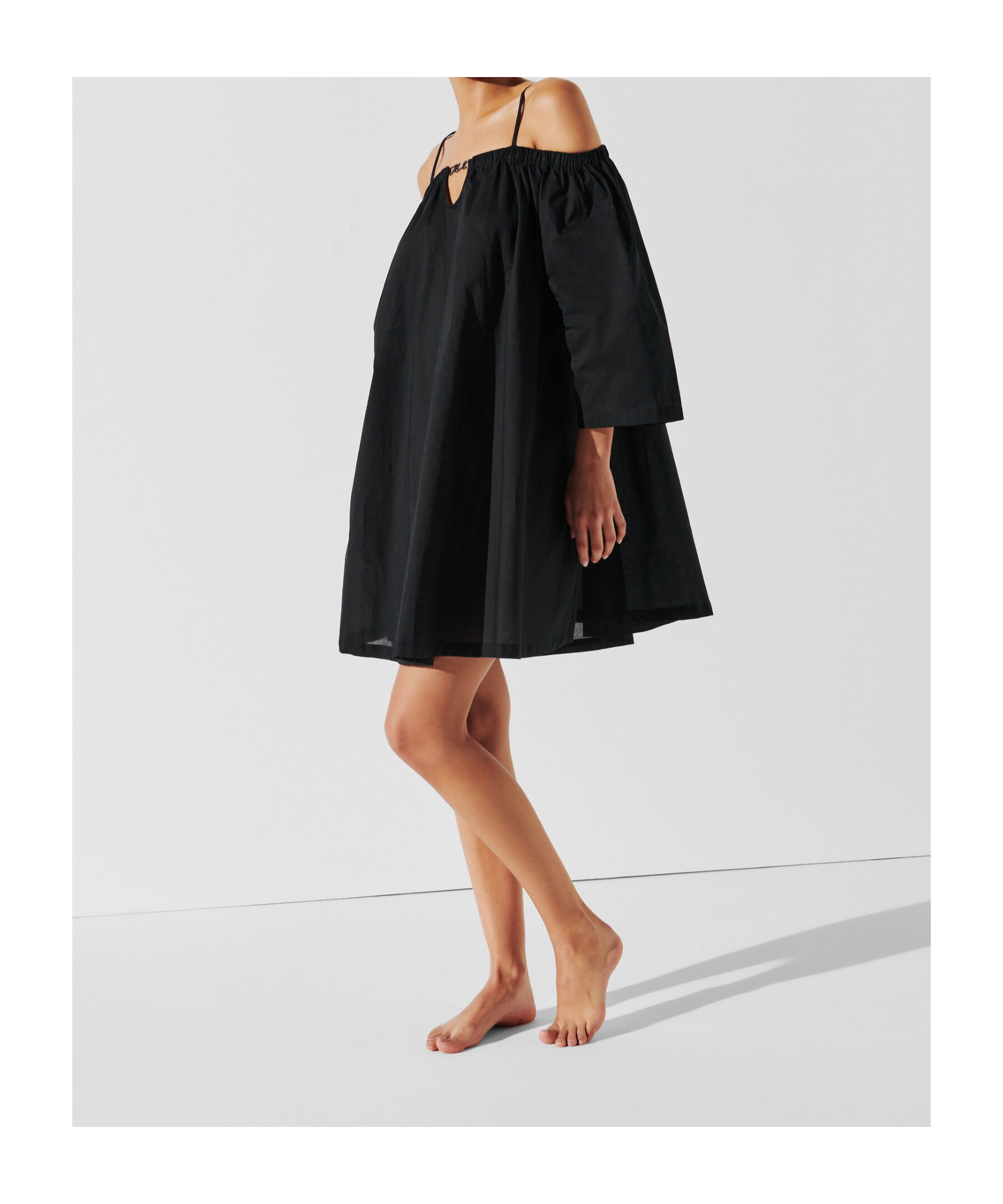 Shop Karl Lagerfeld Signature-plaque Minidress In Black