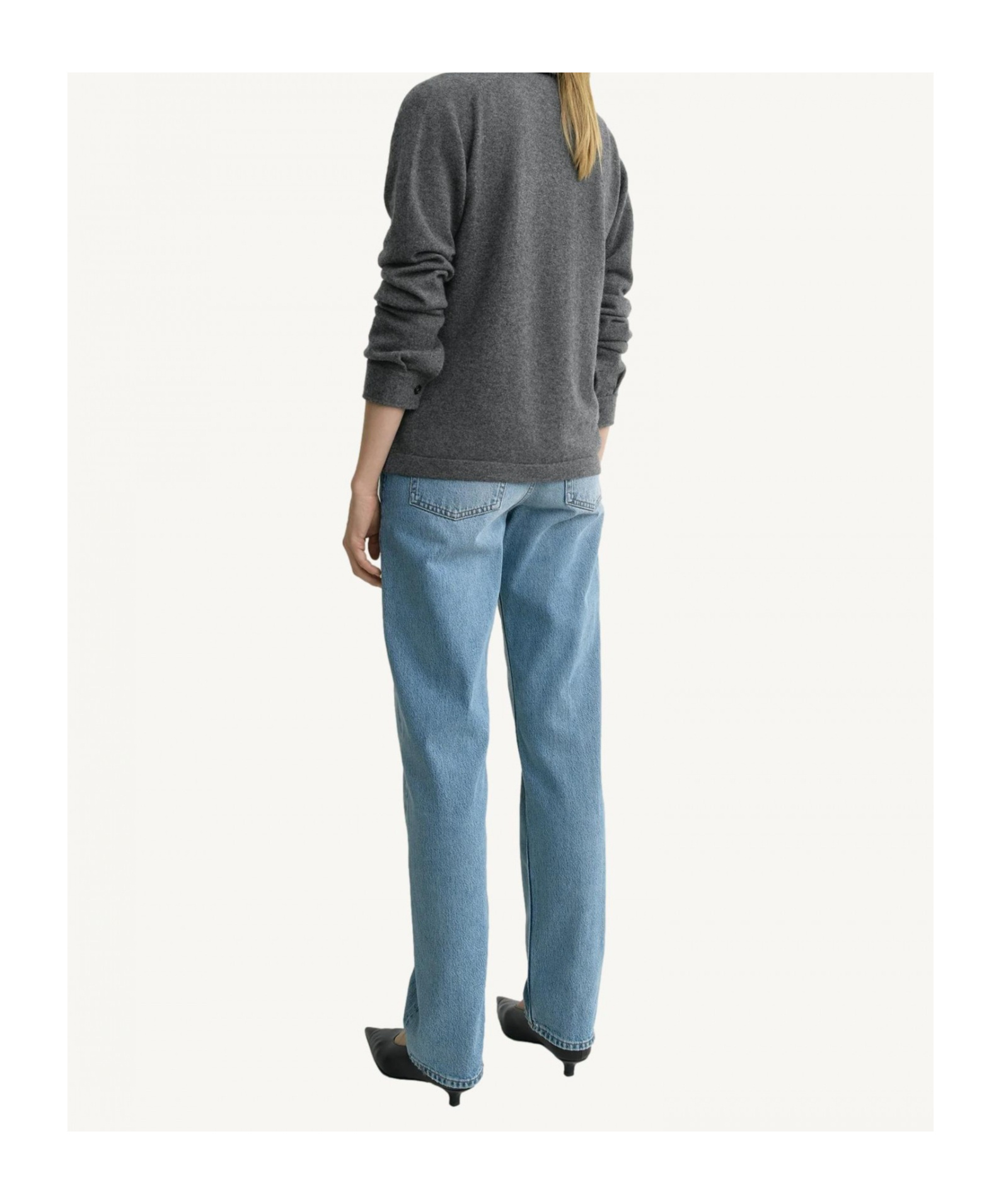 Totême Long-sleeved Knitted Cardigan In Gray