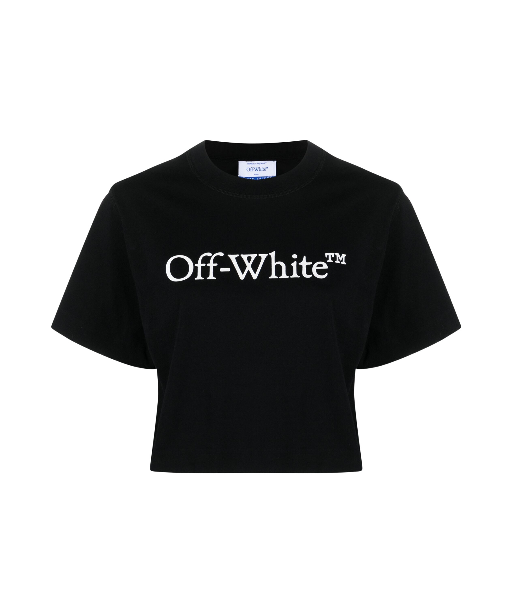 Off-white Oversized Black T-shirt With Contrasting Logo Print In Cotton Man In Black