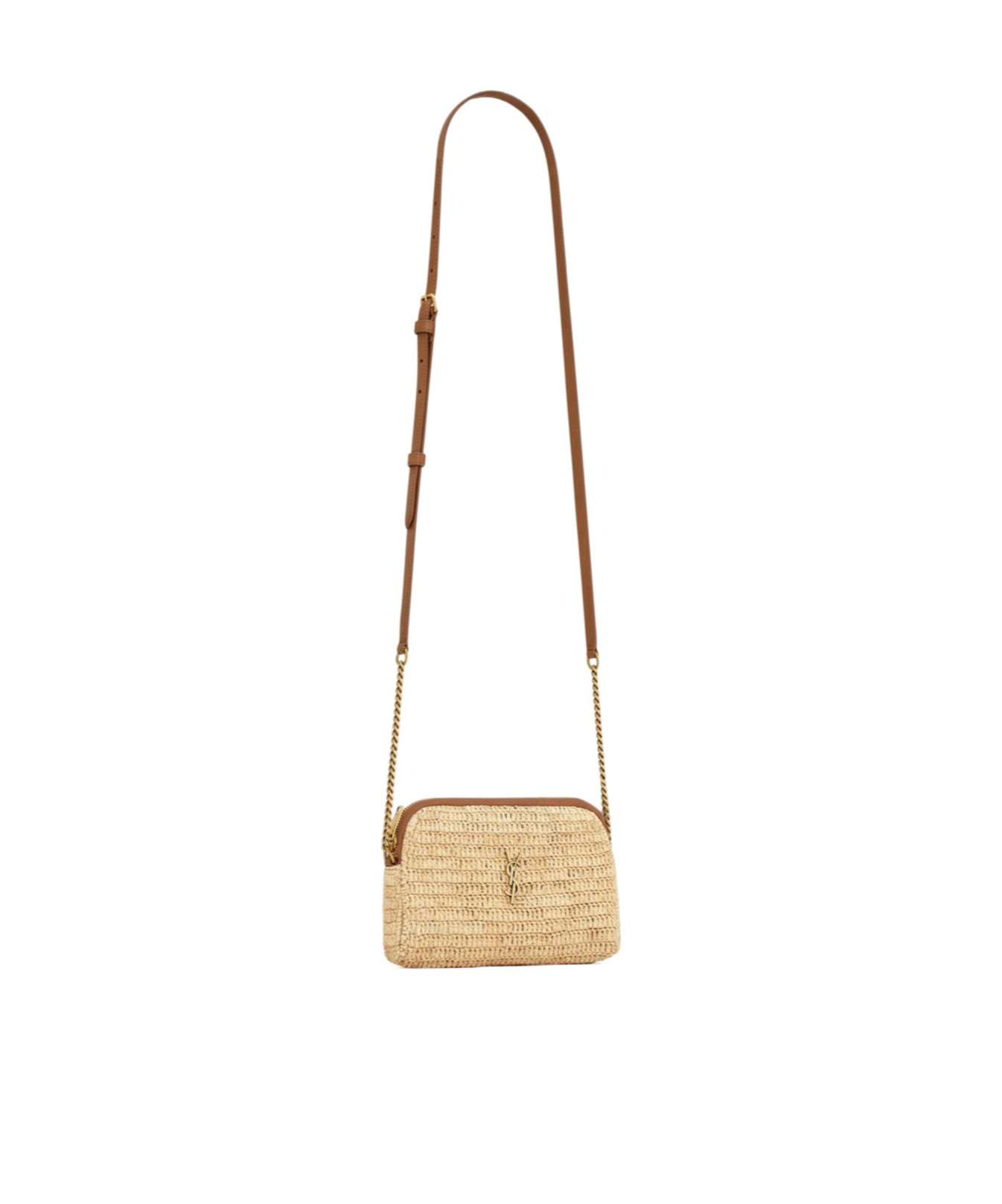 Saint Laurent Gaby Zippped Mini Crossbody Bag In Nude