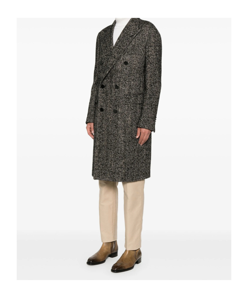 Shop Tagliatore Long Sleeve Coat