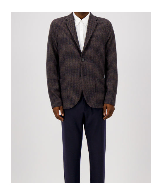 Harris Wharf London Blazer Patterned Moleskin In Gray