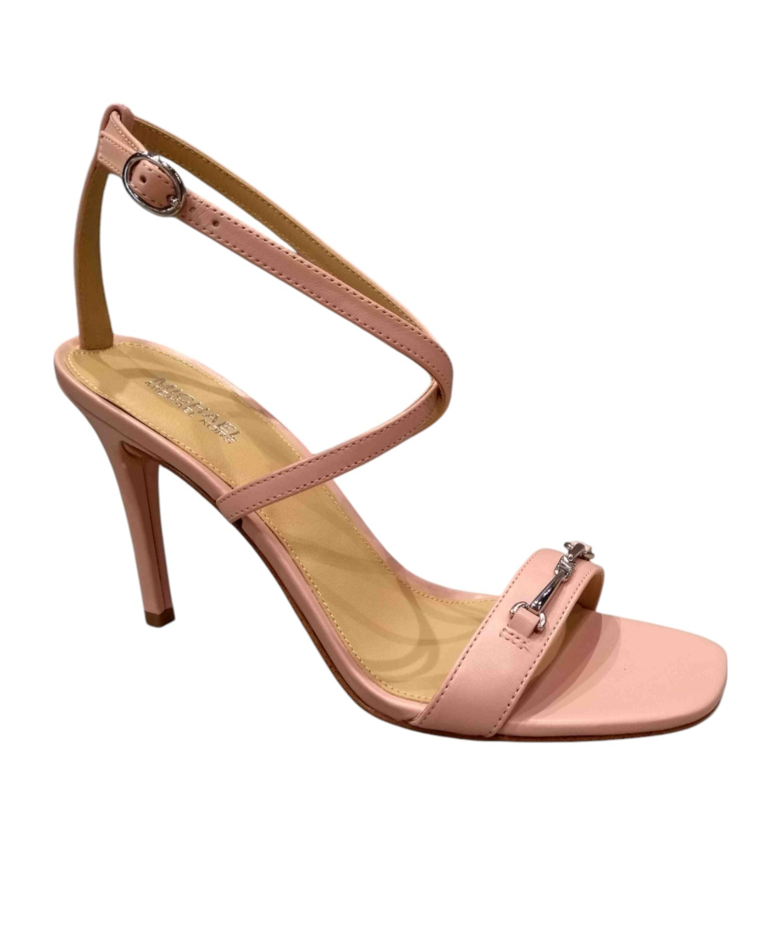 Michael Kors Lena Leather Sandal In Nude