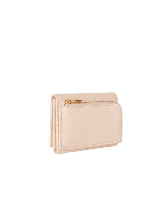 Loro Piana Folding Wallet In Cream Honey/sun Gold