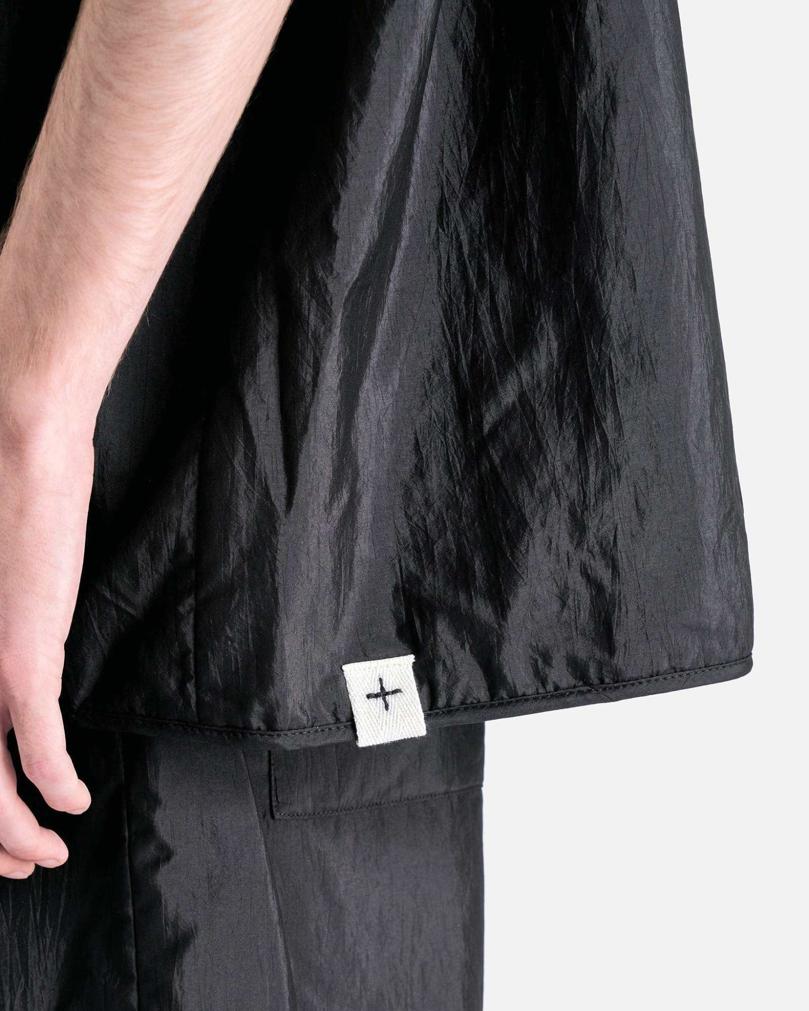 Jil Sander High-neck Padded Shirt In Black
