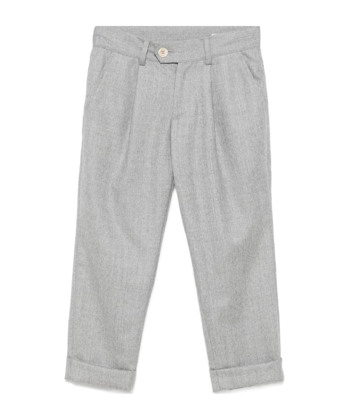 Brunello Cucinelli Belt-loop Casual Pants In Gray