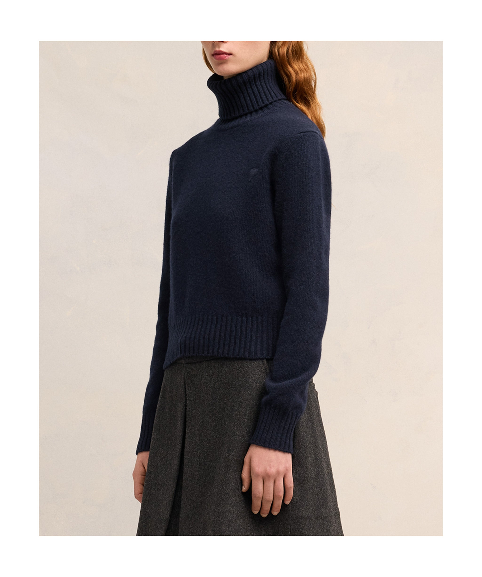 Ami Alexandre Mattiussi High Neck Sweater In Black