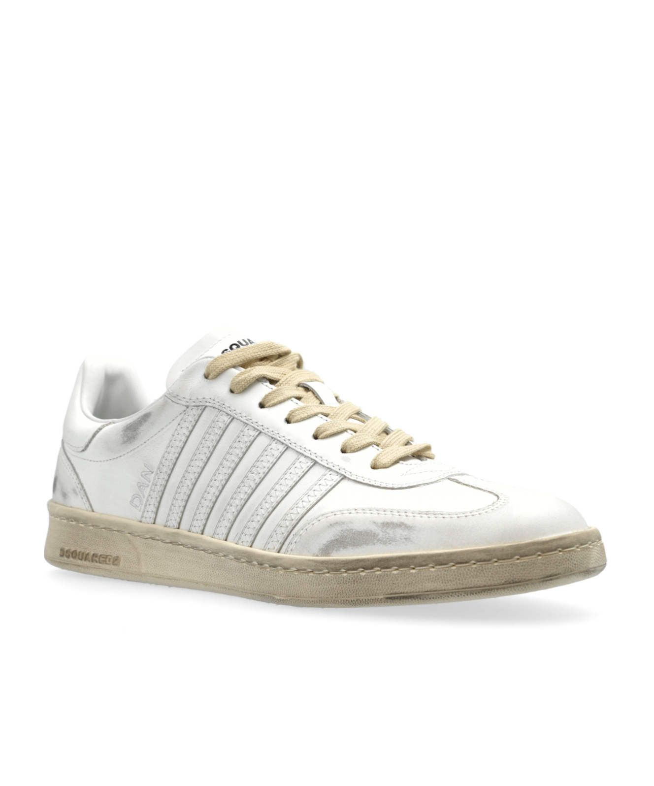 Dsquared2 Fighter Low-top Round Toe Sneakers In White