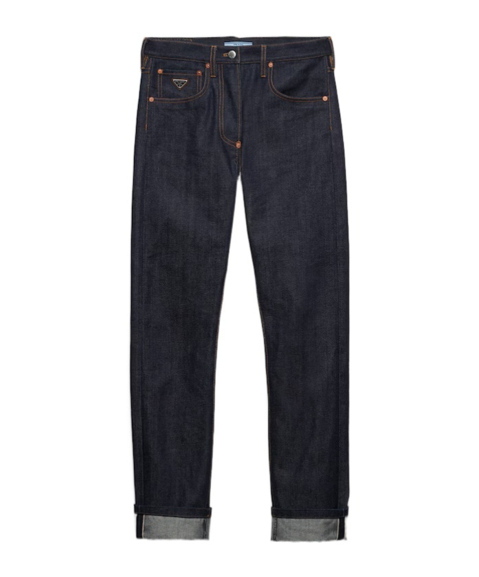 Prada Low-rise Straight-leg Jeans In Blue