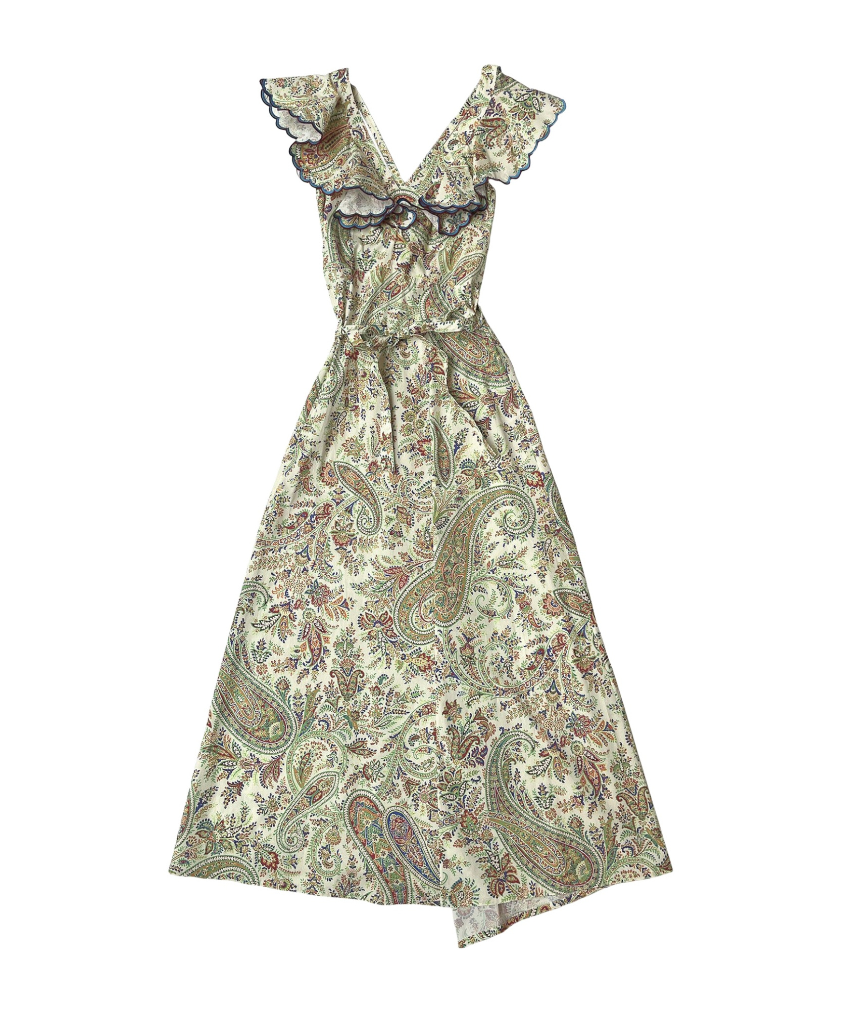 Etro Women's Summer Solstice Cotton Paisley Maxi Dress In Nude