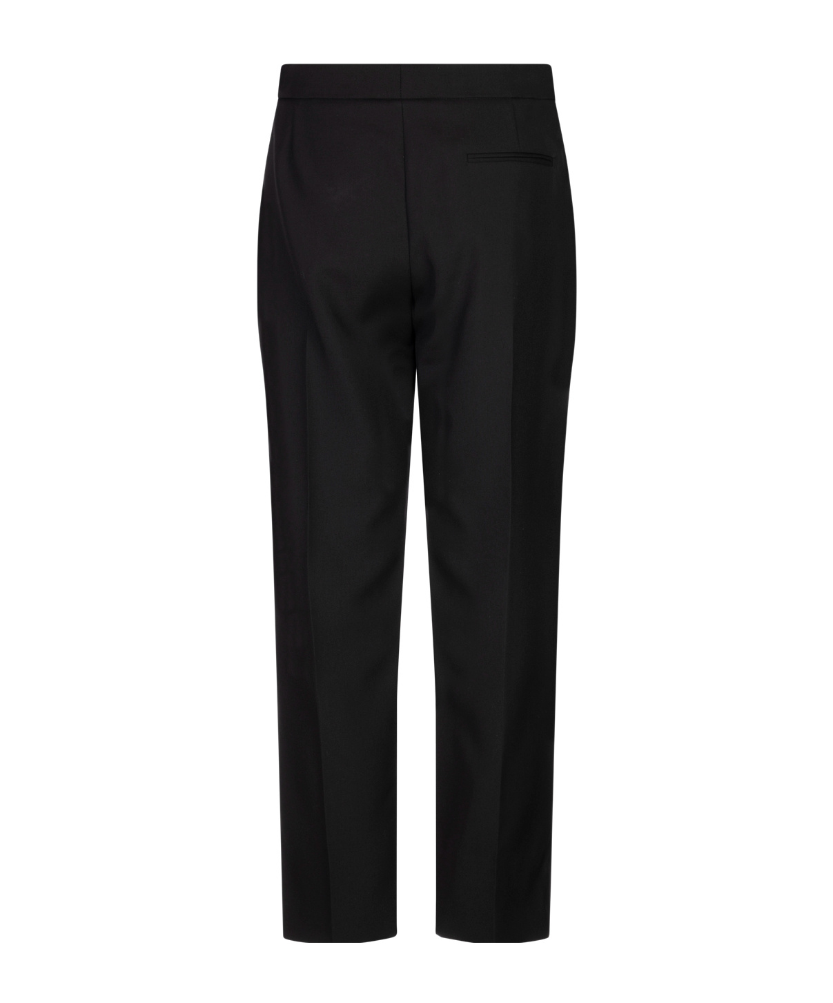 Alexander Mcqueen Leaf Crepe Cigarette Trousers In Black