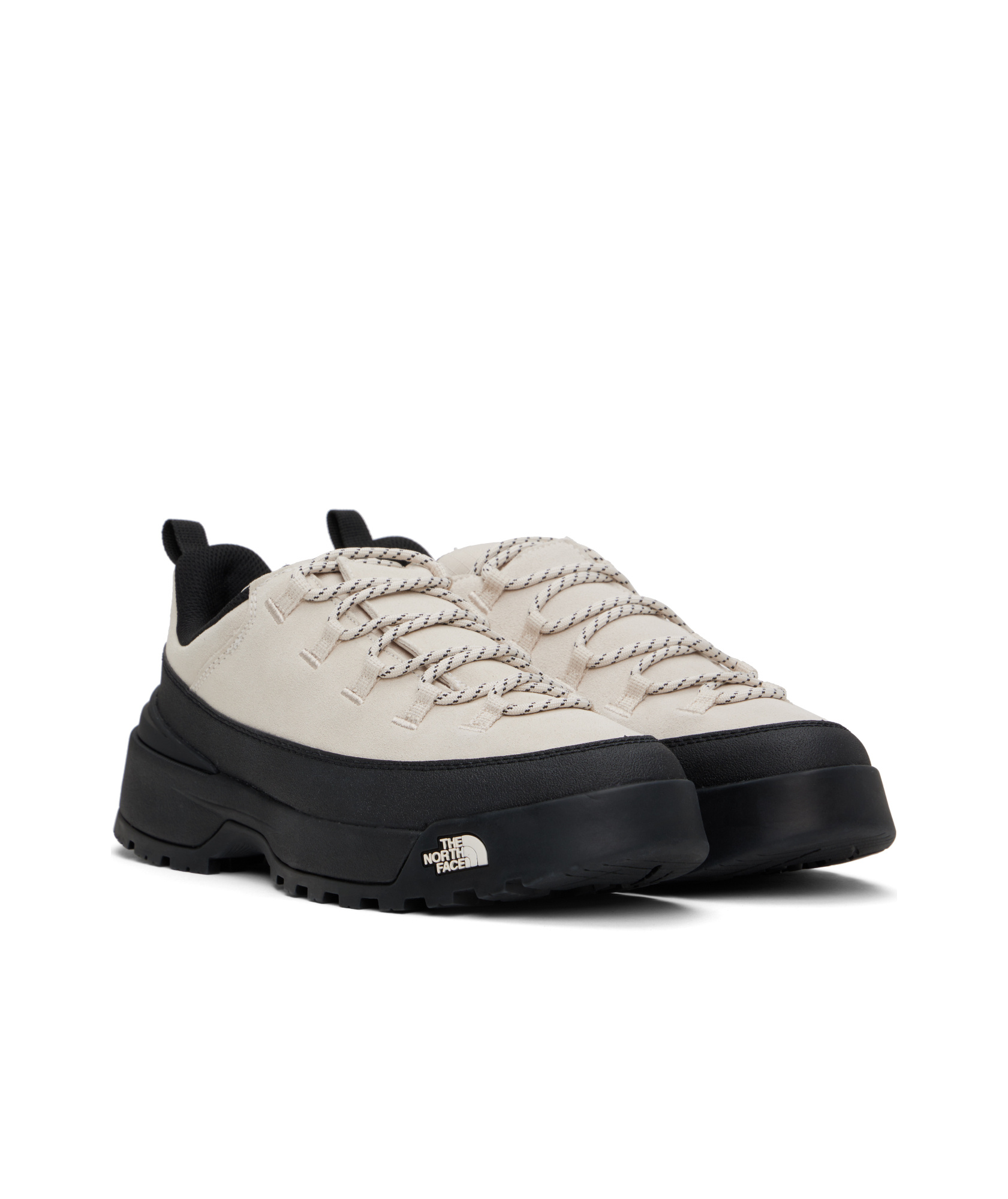 The North Face Off-white Glenclyffe Urban Low Sneakers In White Dune/tnf Black