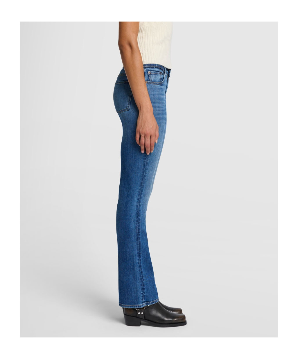 7 For All Mankind Mid-rise Bootcut Jeans In Blue