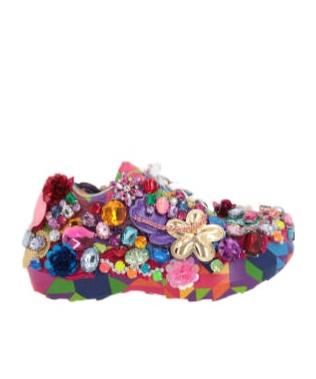 Comme Des Garçons Round-toe Sneakers In Multi