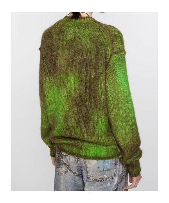 Acne Studios Kark V-neck Oversize Cardigan In Green