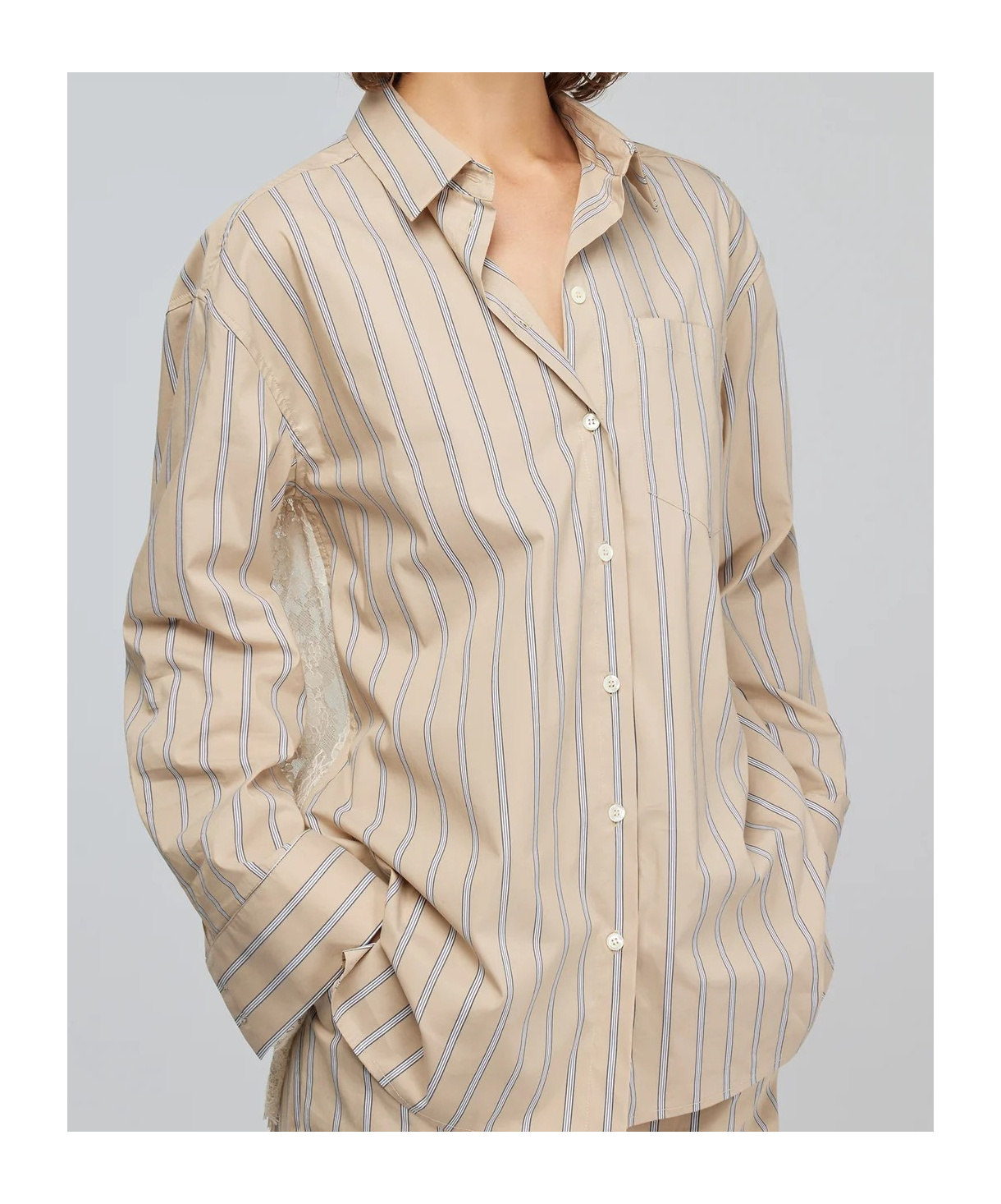 Shop Semicouture Emma Shirt In White